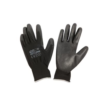 ถุงมือถักเคลือบ L ดำ อีโค่ PU GLOVE